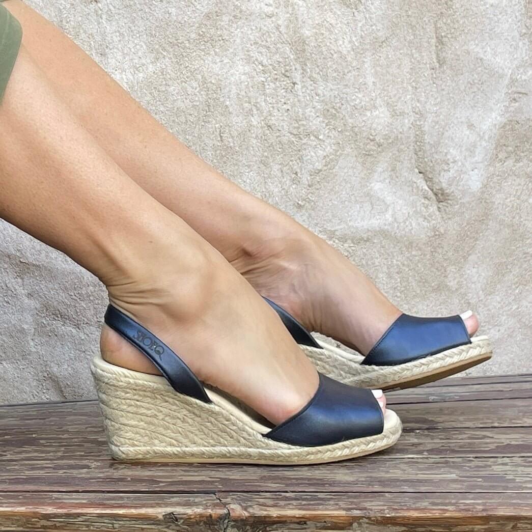 Classic Wedge ('23 Edit) in Navy Sheen – Shoeq