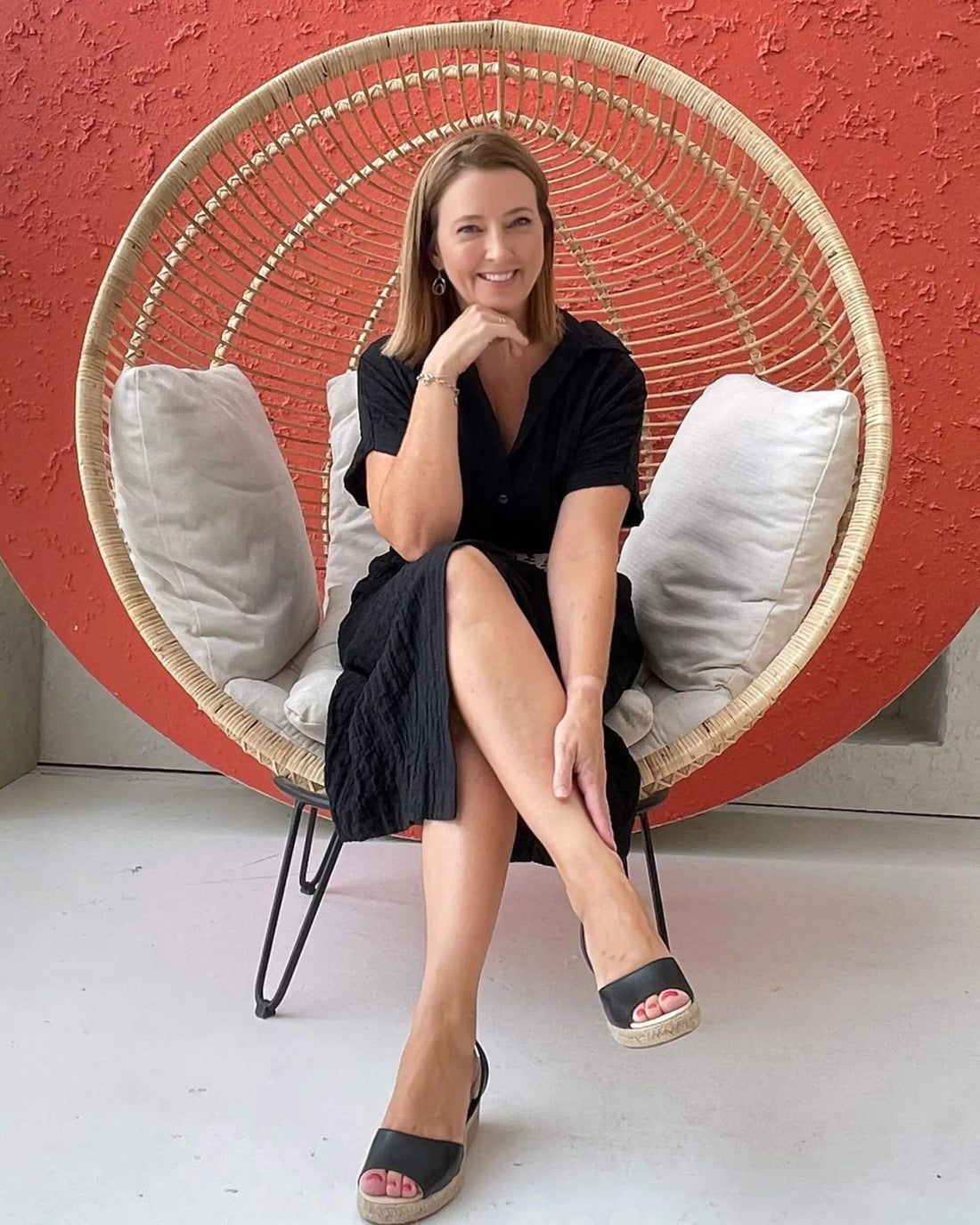 Classic Espadrille Wedge in Charcoal - Shoeq