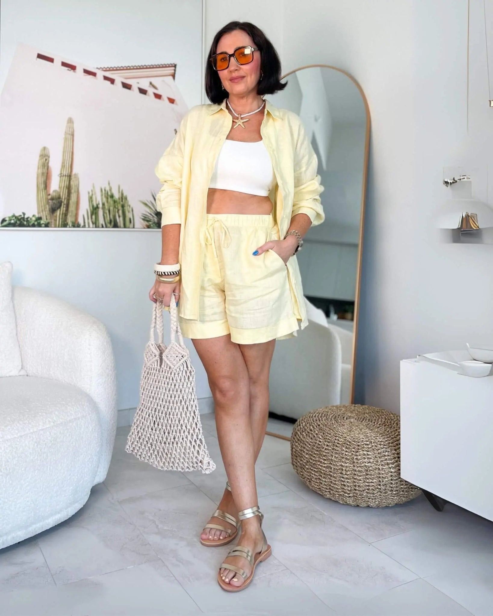 Gia Greek sandals champagne flat comfortable Dubai women