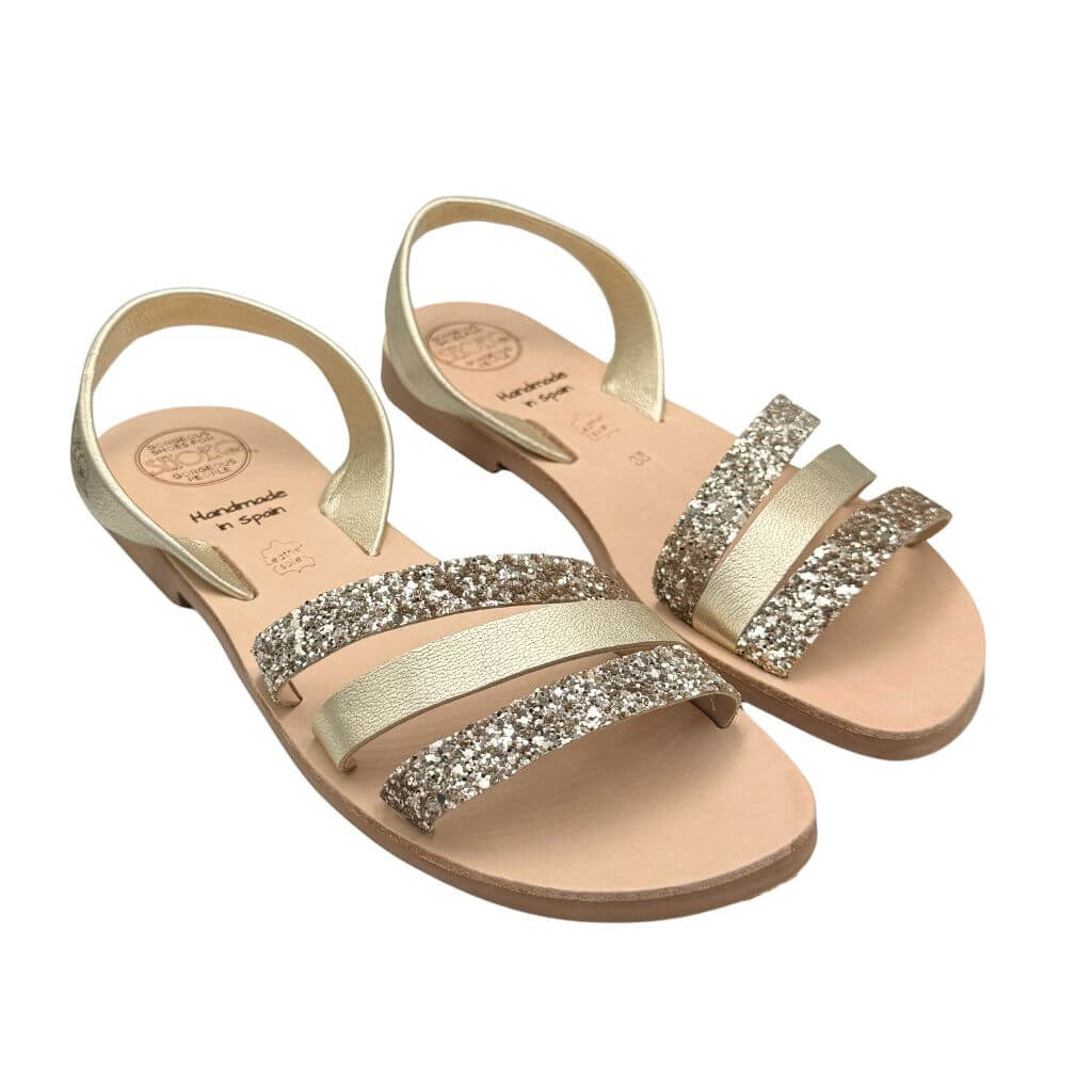 Sunkissed Avarca in Champagne Glitter - Shoeq