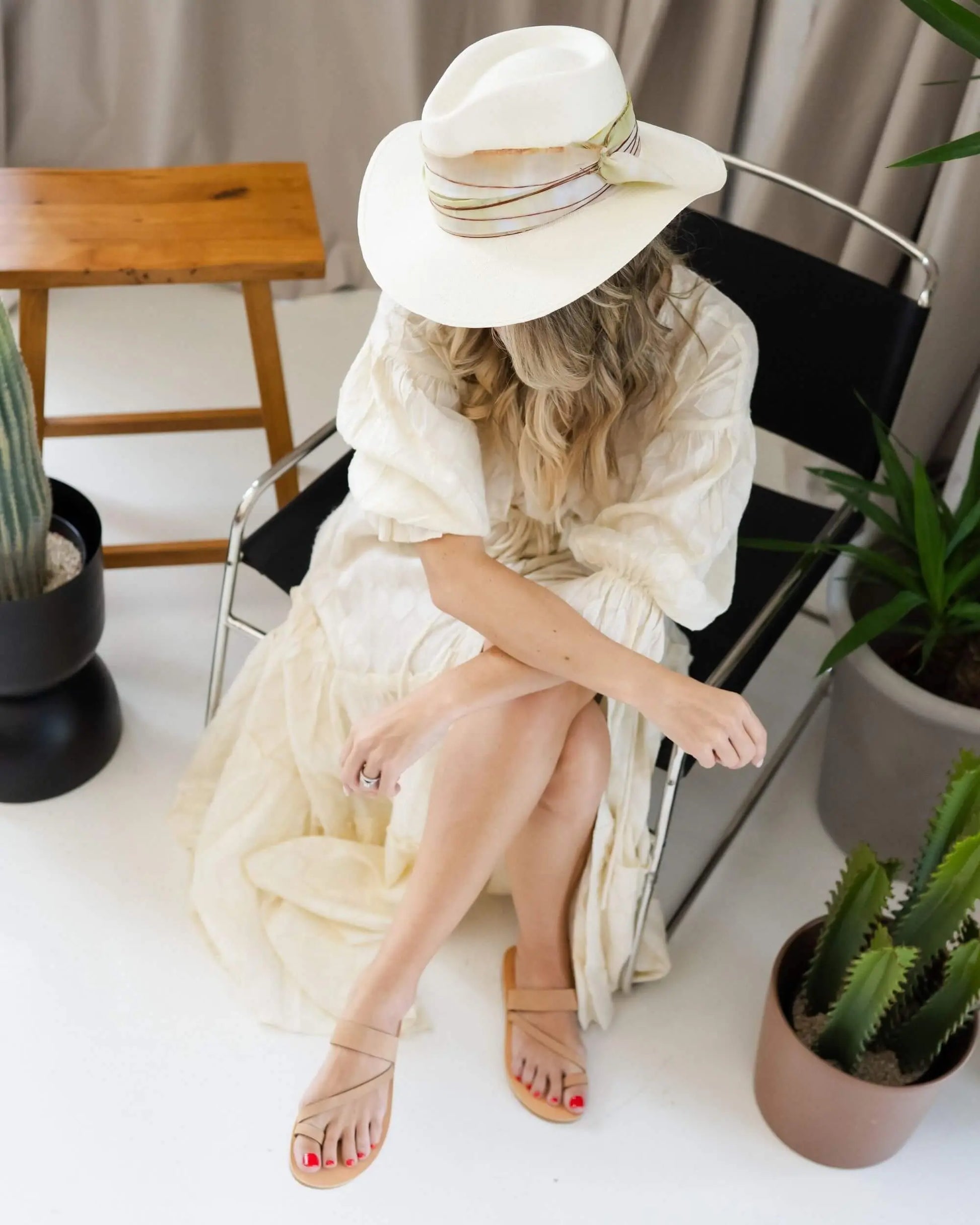 Caramel nubuck slides Crete handmade leather lined sole