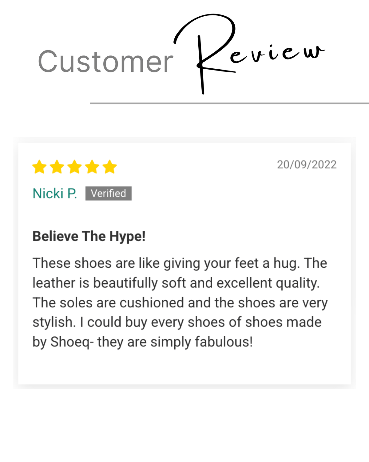 5-star customer review of the Coral Beach Espadrille from a verified customer | Beach Espadrille by Shoeq