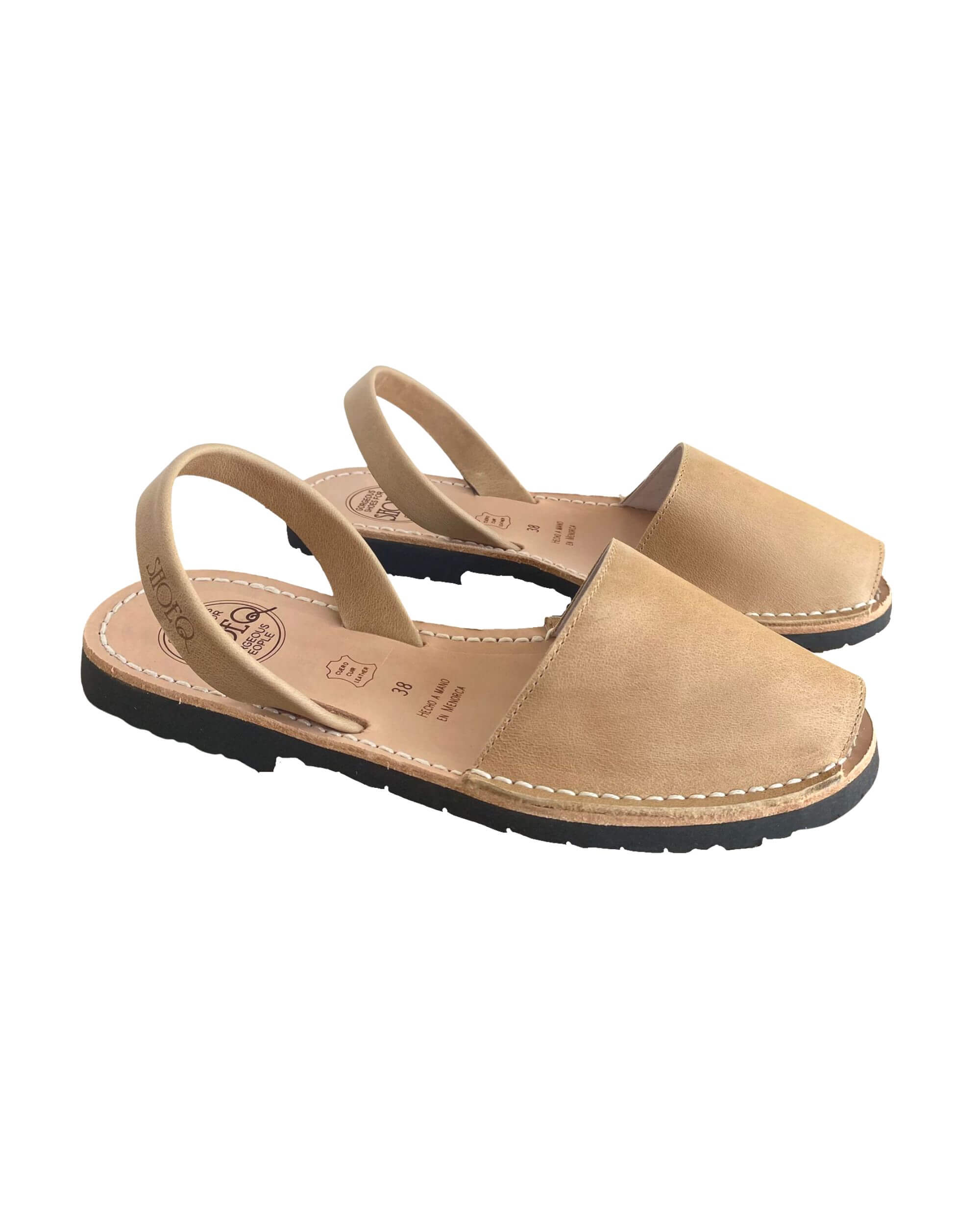 Classic Avarca caramel authentic Menorcan avarca government certified Spain - Shoeq