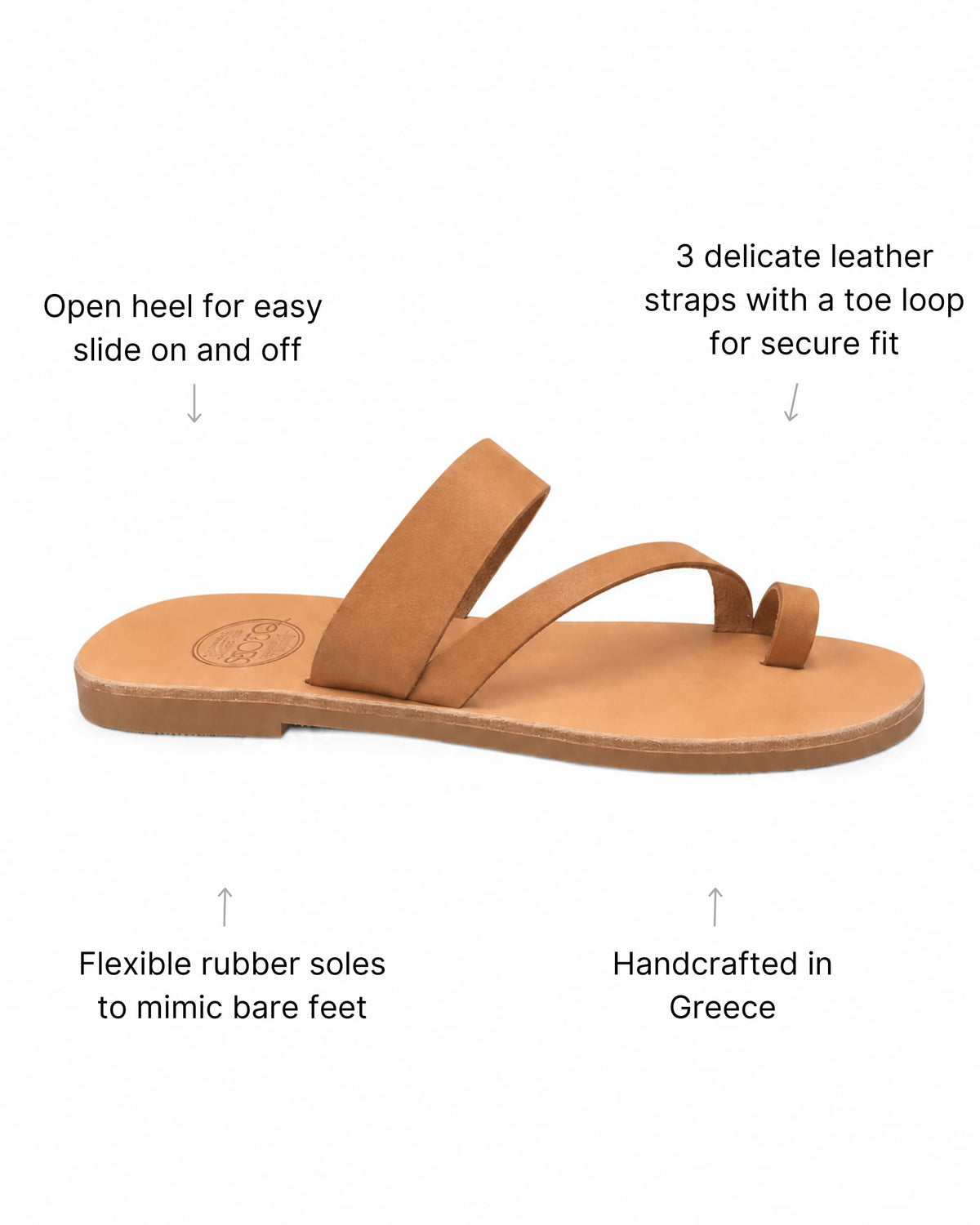 Athena Slide in Caramel