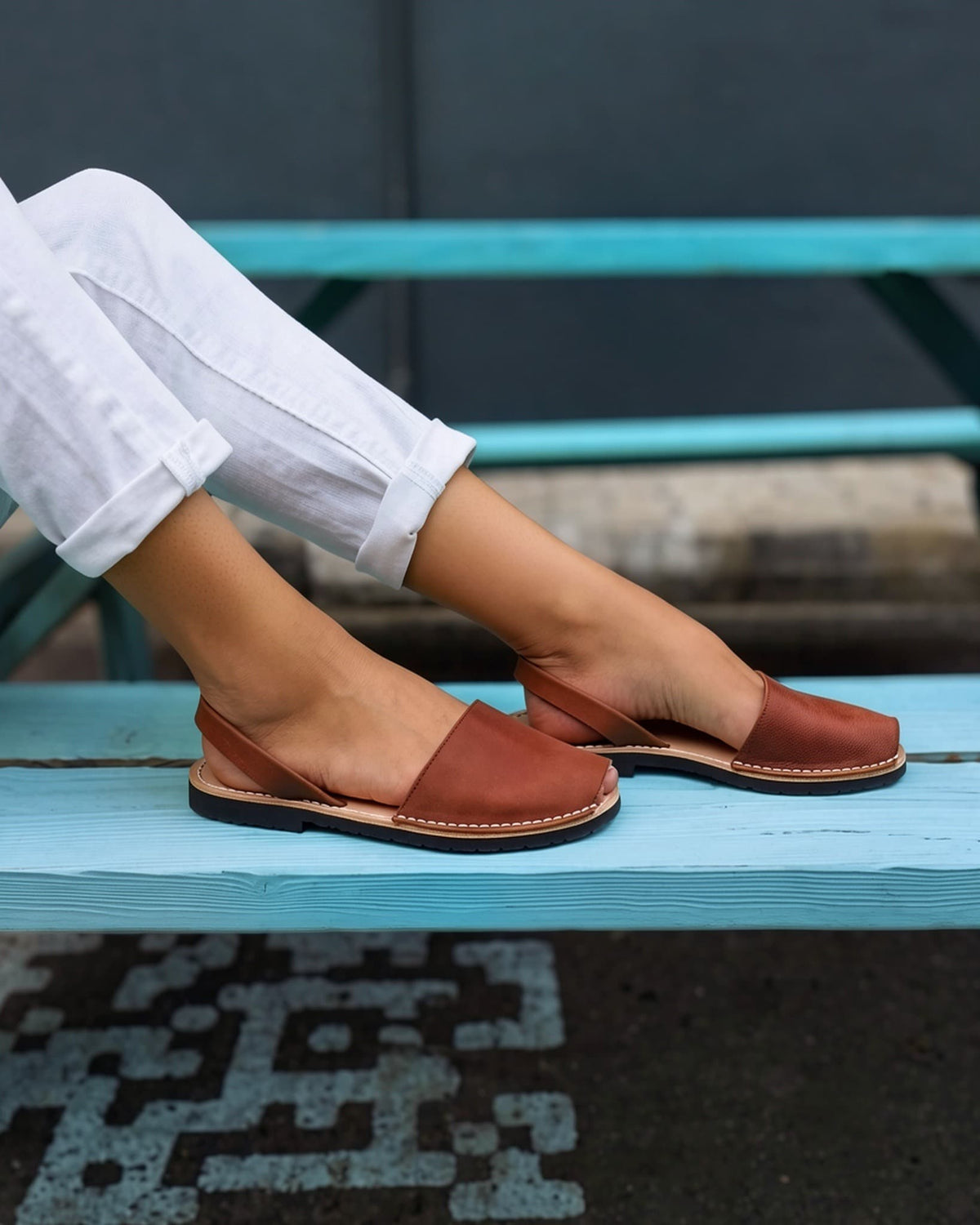 Brown leather avarca sandals — lightweight recycled rubber sole, Spain | Classic Avarca by Shoeq
