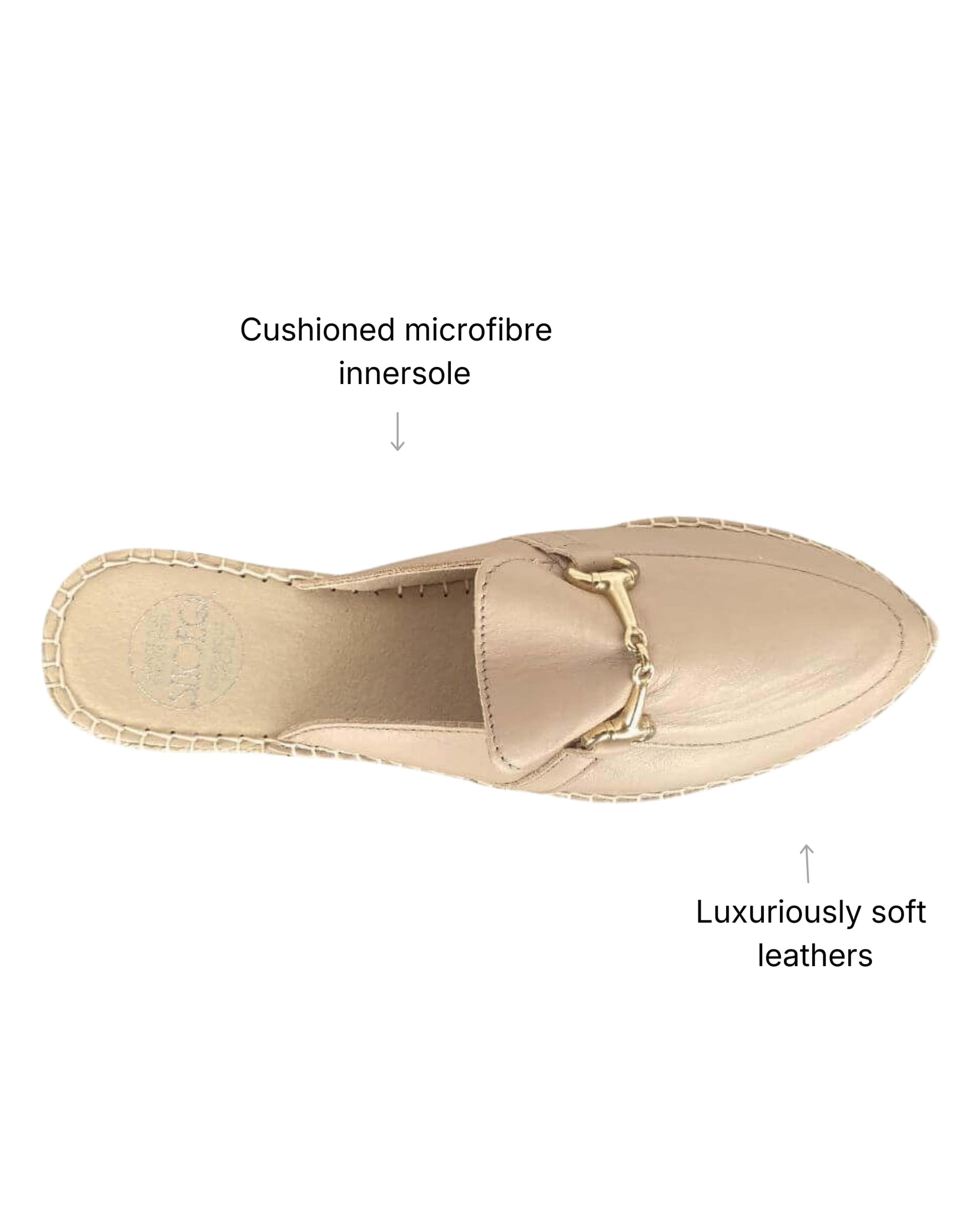 Comfortable sand espadrille mules for women Dubai
