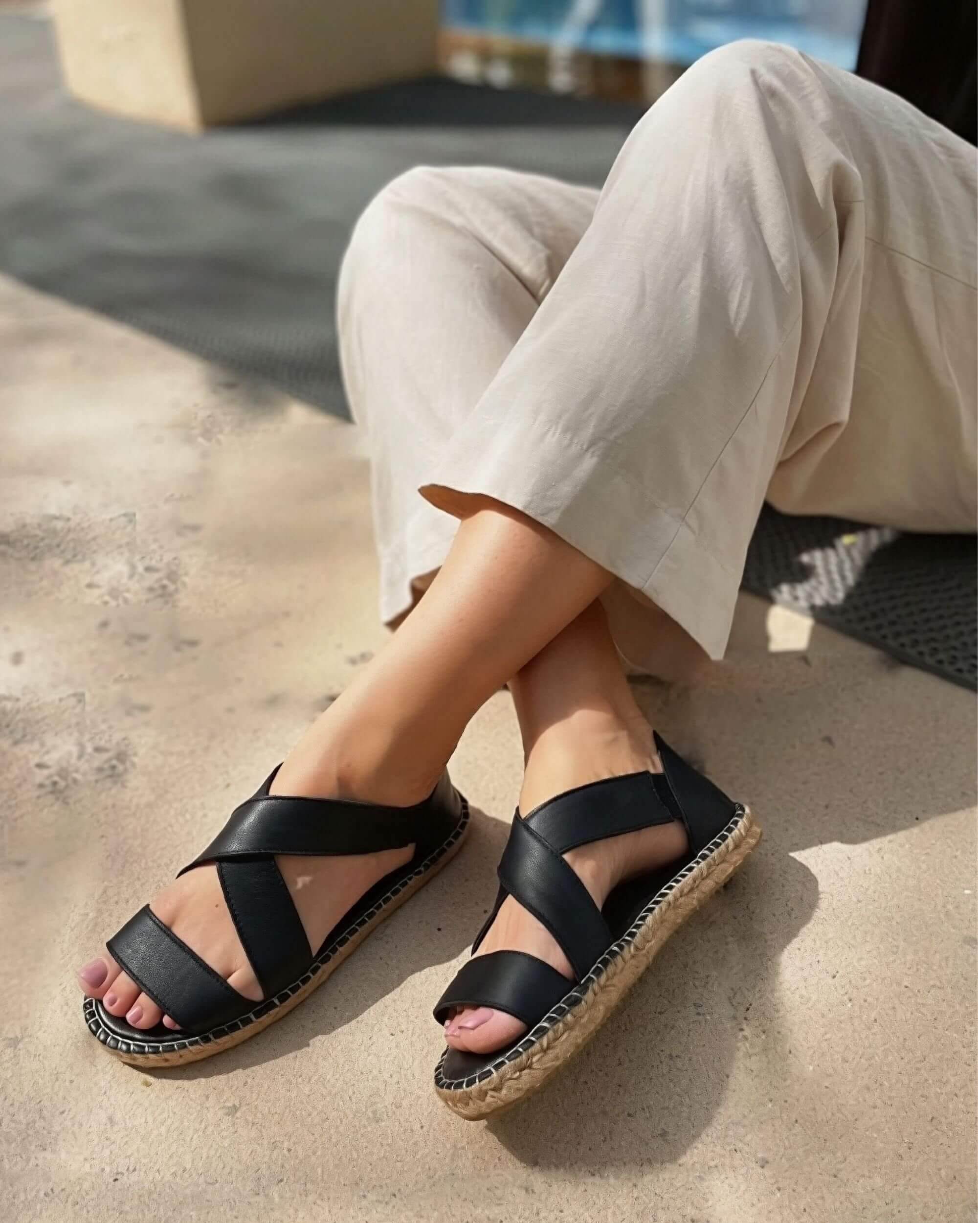 Beach Espadrille in Charcoal