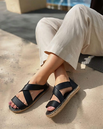 Beach Espadrille in Charcoal
