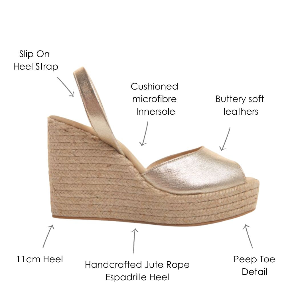 Silk espadrilles wedges hotsell