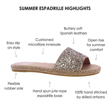 Handmade breathable espadrille flats with cushioned innersole