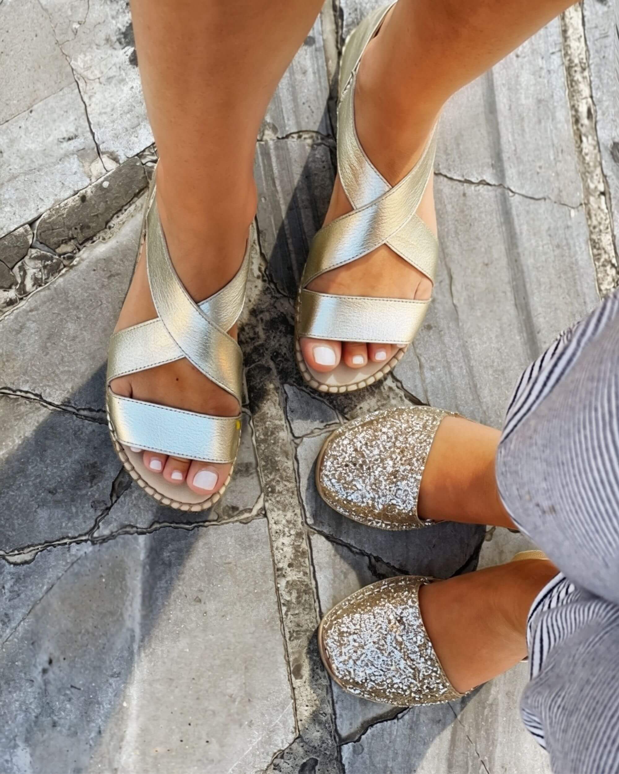 Beach Espadrille in Champagne