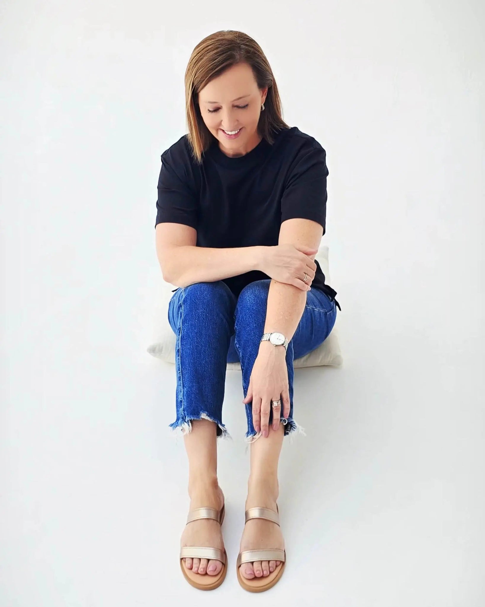 Aria LUXE Slide in Bronze - Shoeq