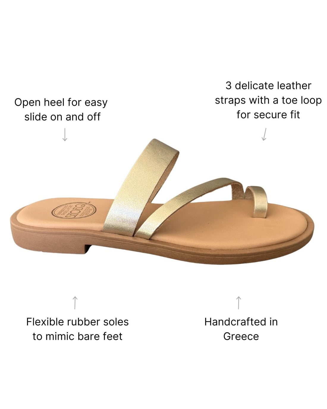 Athena Luxe in Champagne - Shoeq
