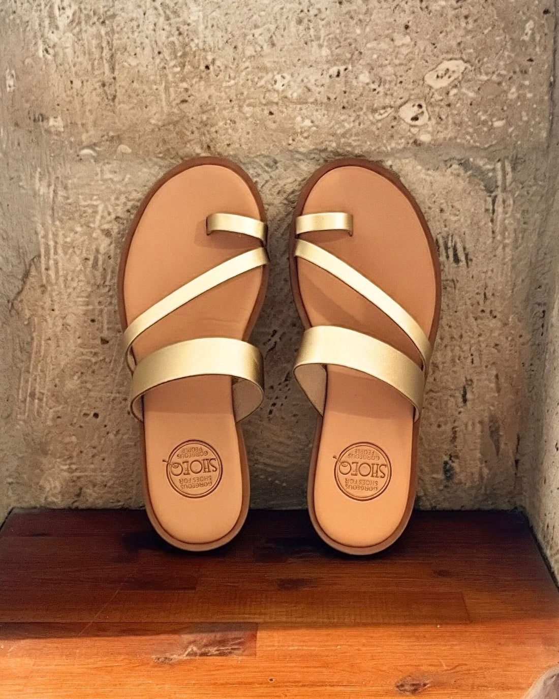 Athena Luxe in Champagne - Shoeq