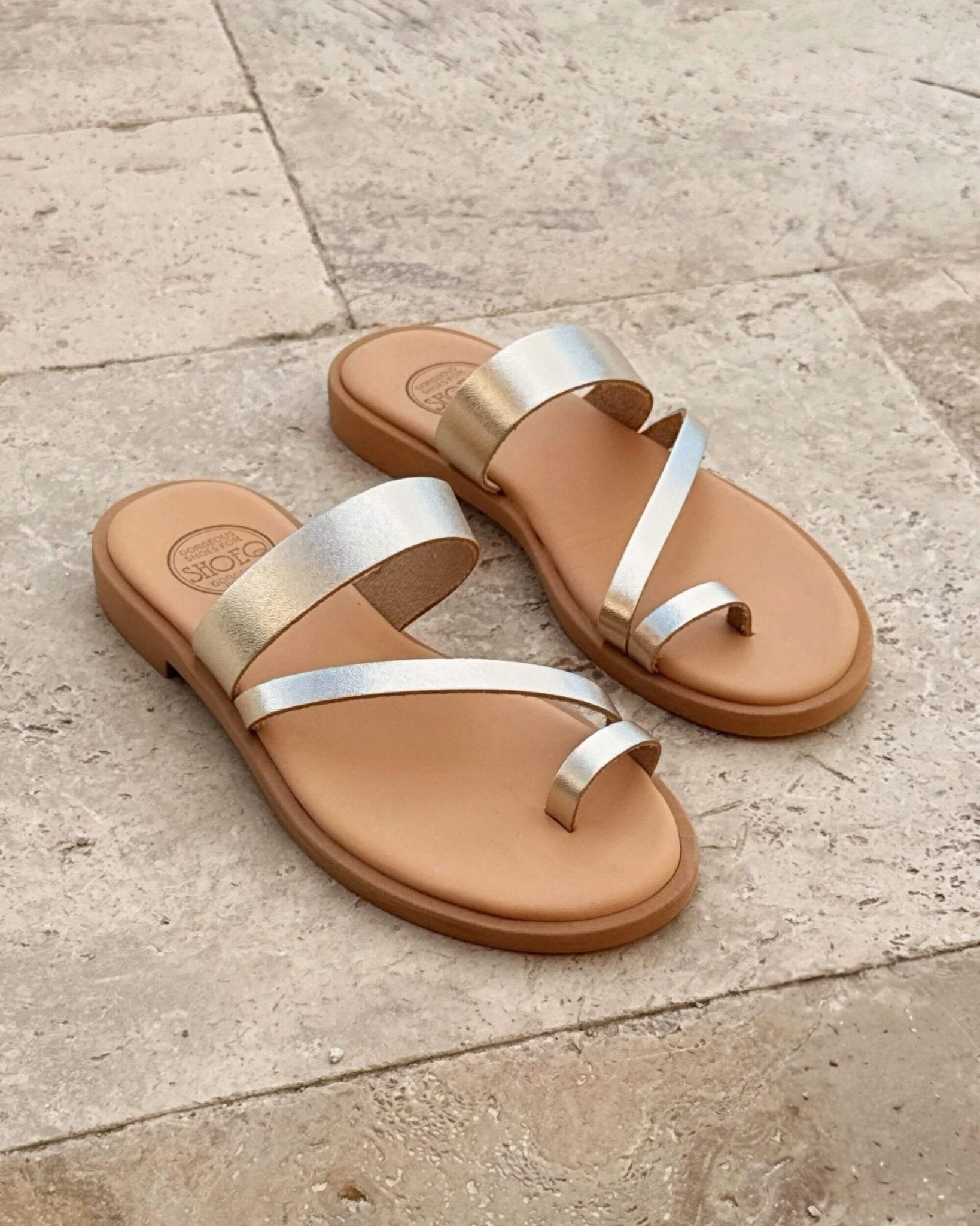 Athena Luxe in Champagne - Shoeq