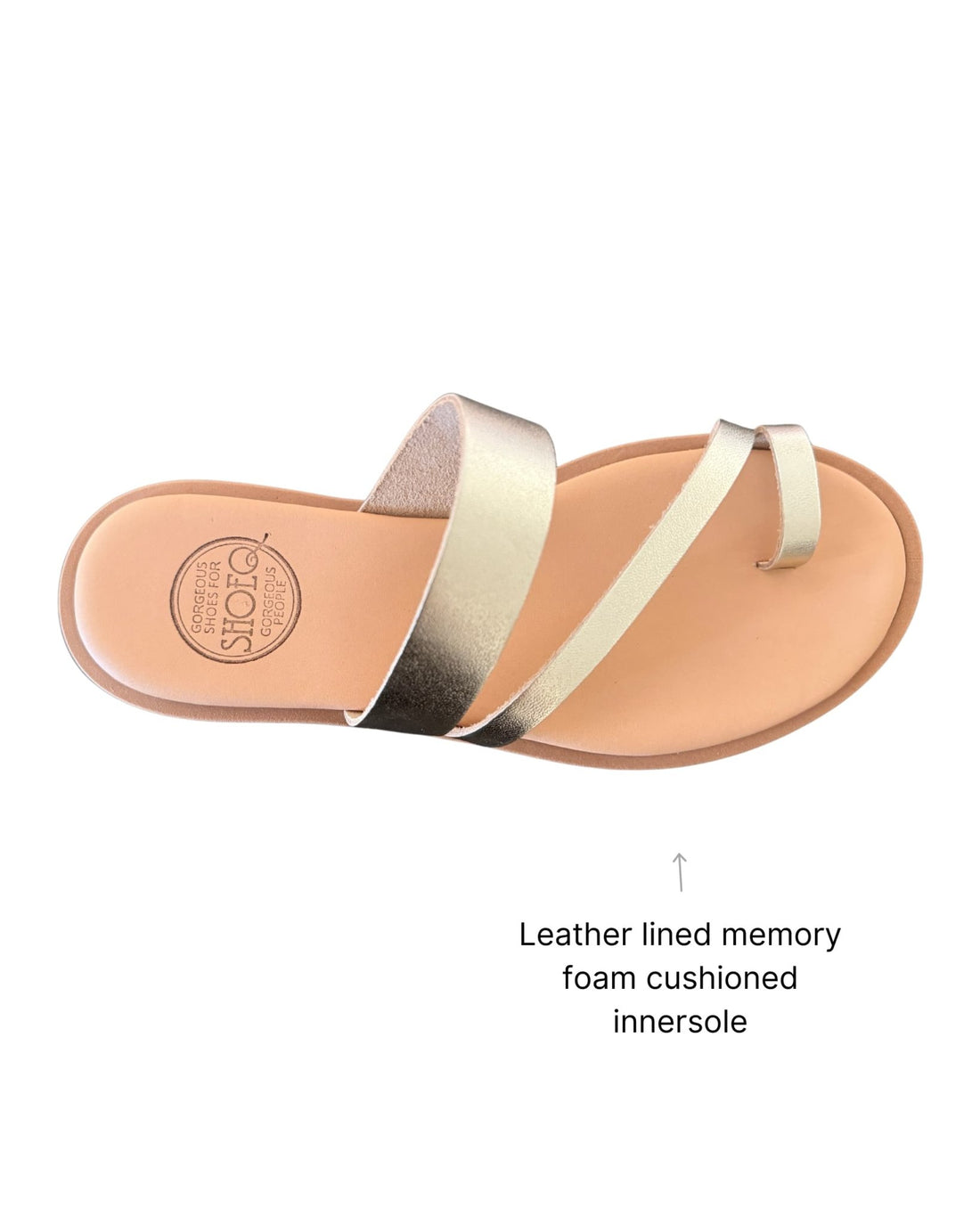 Athena Luxe in Champagne - Shoeq