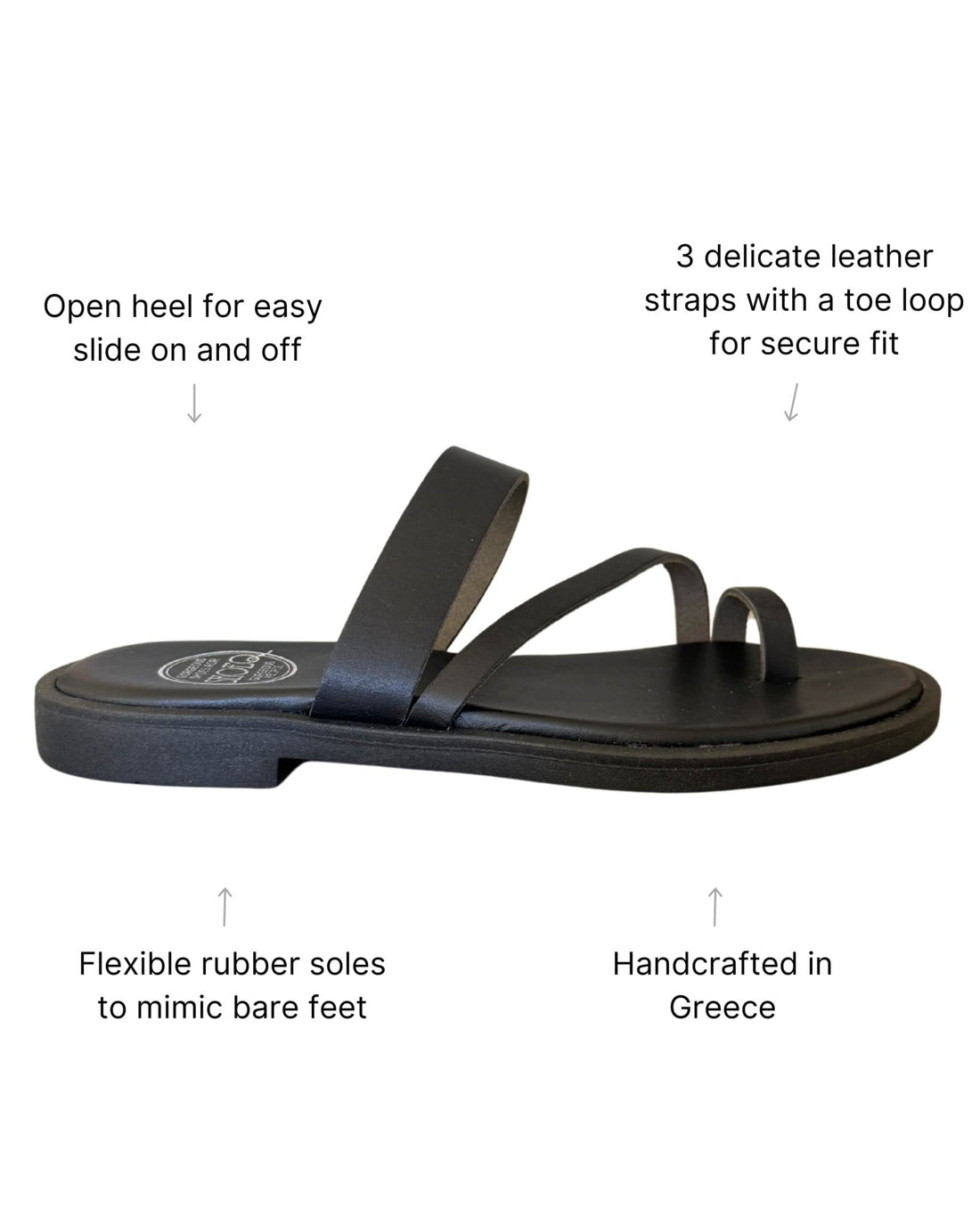 Athena Luxe in Charcoal - Shoeq