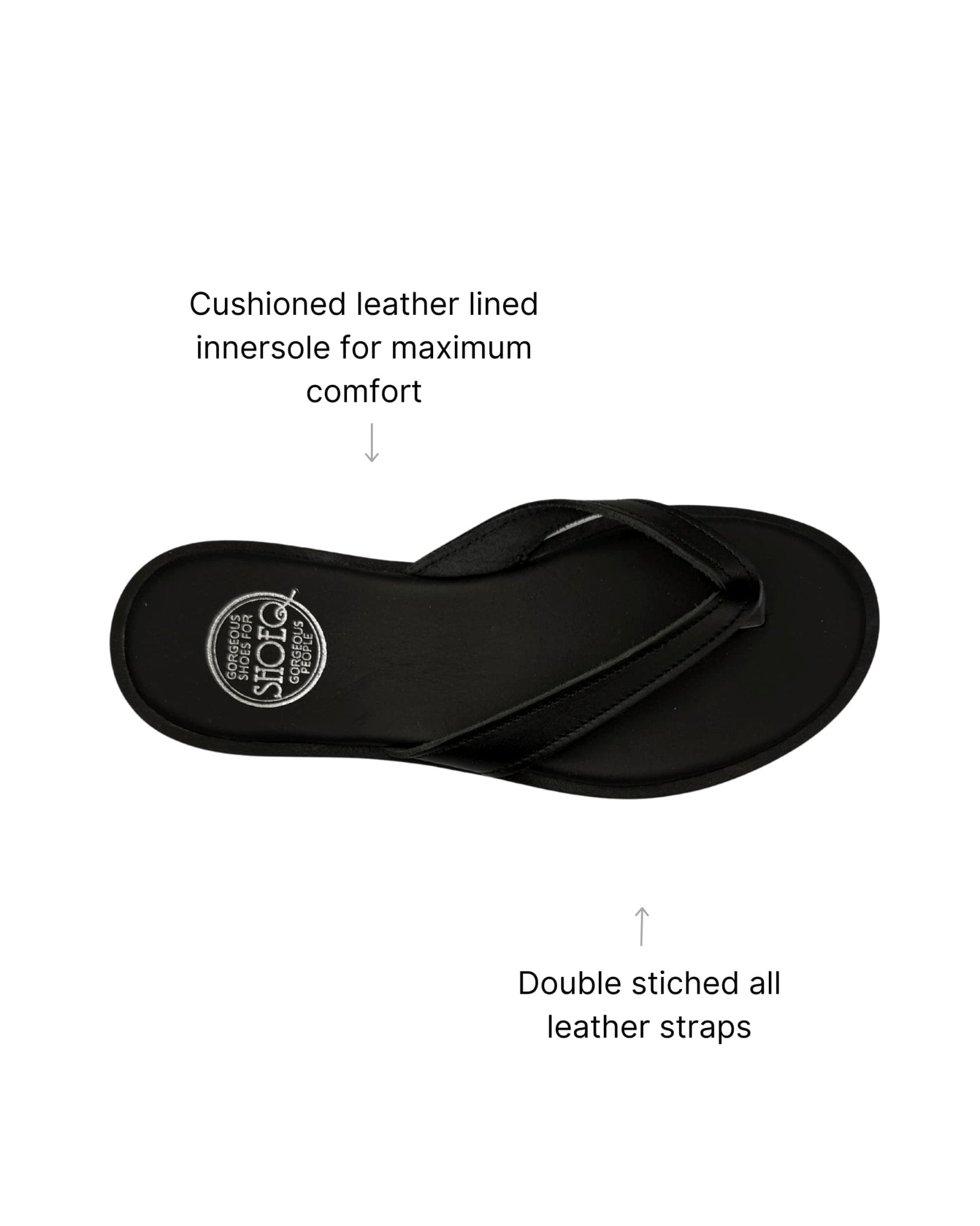 Black slides cushioned innersole Greek handmade Dubai comfortable