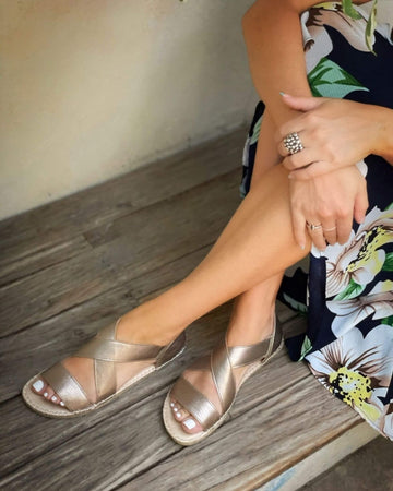 Beach Espadrille in Bronze - Shoeq