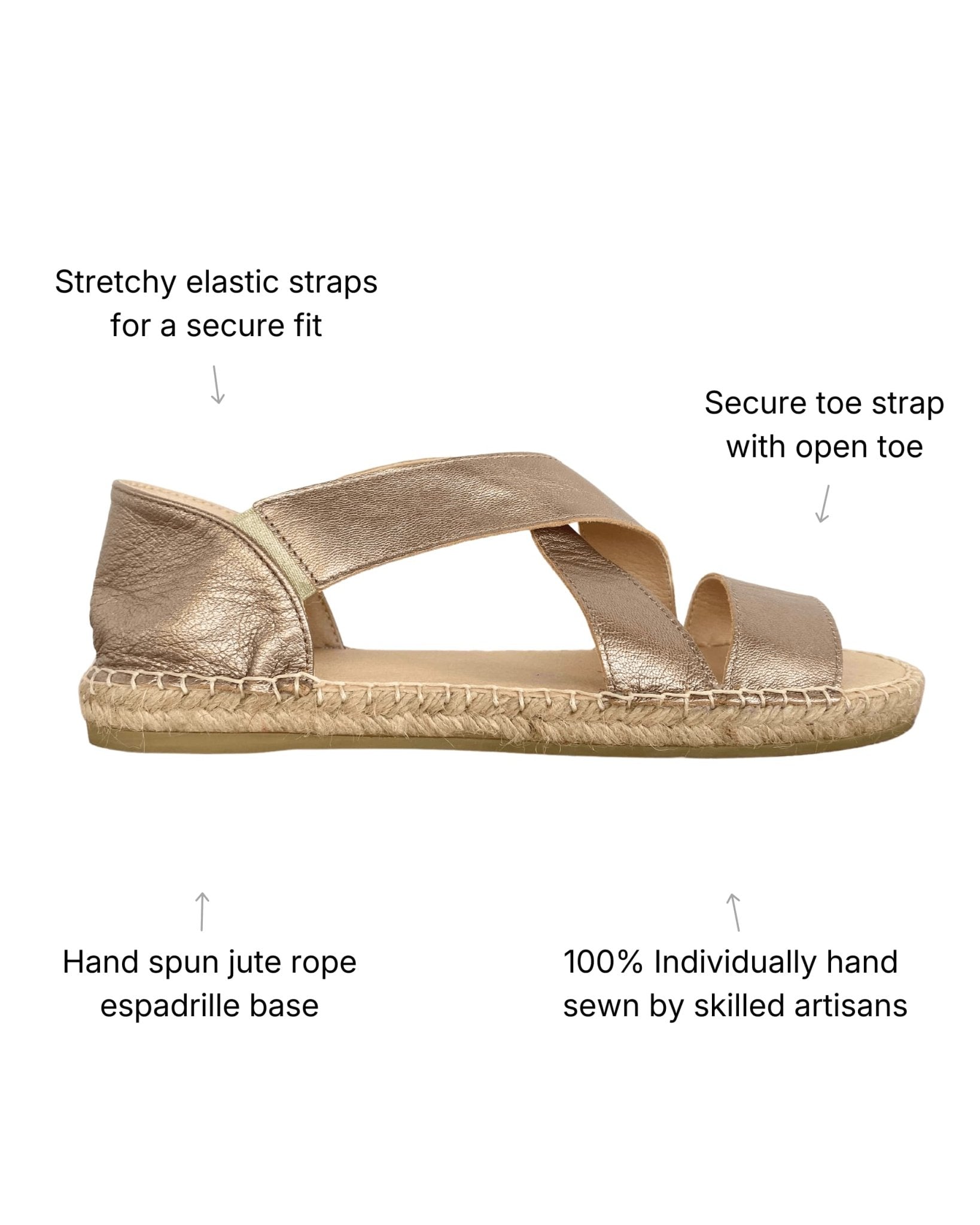 Beach Espadrille in Bronze - Shoeq
