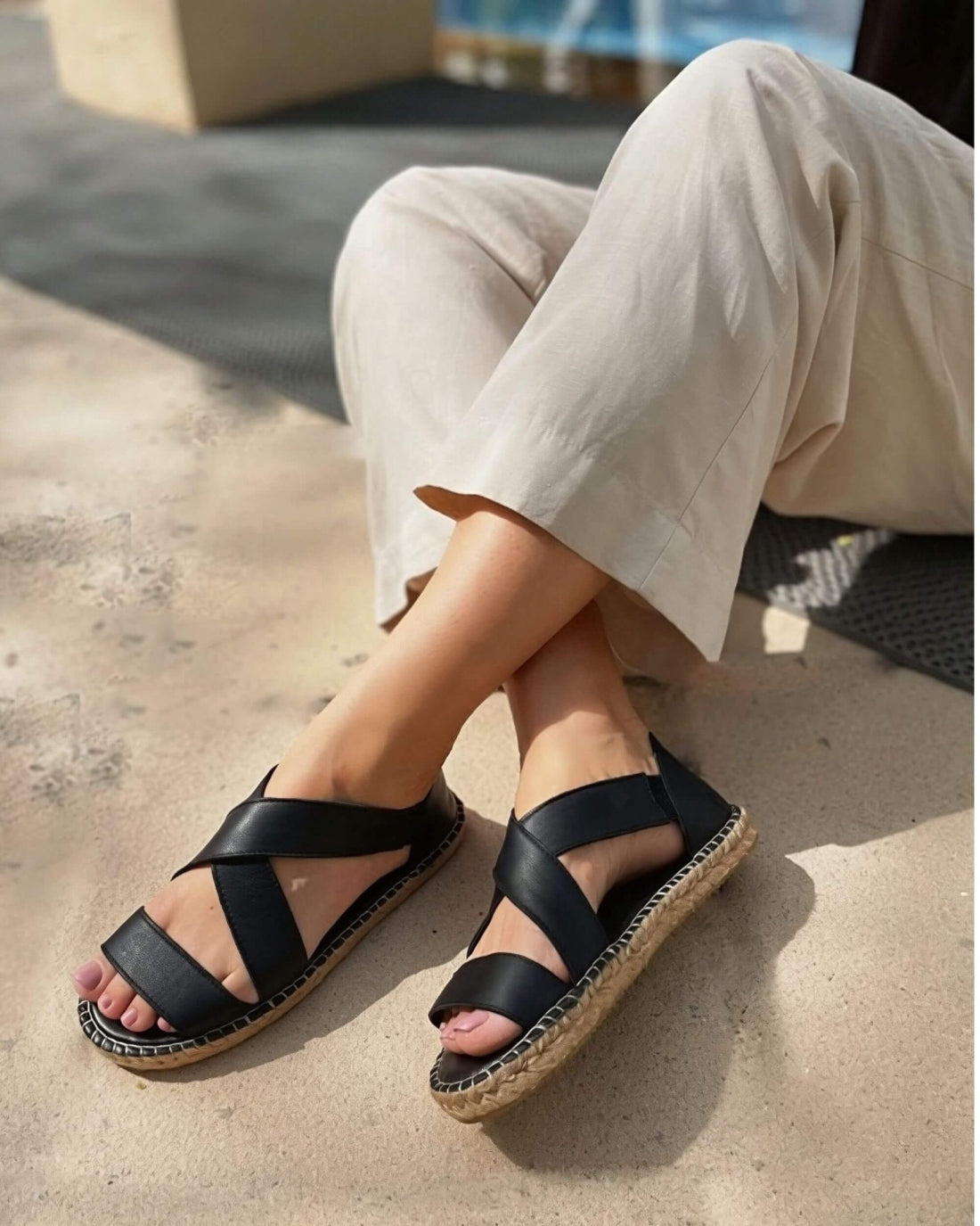 Beach Espadrille in Charcoal - Shoeq