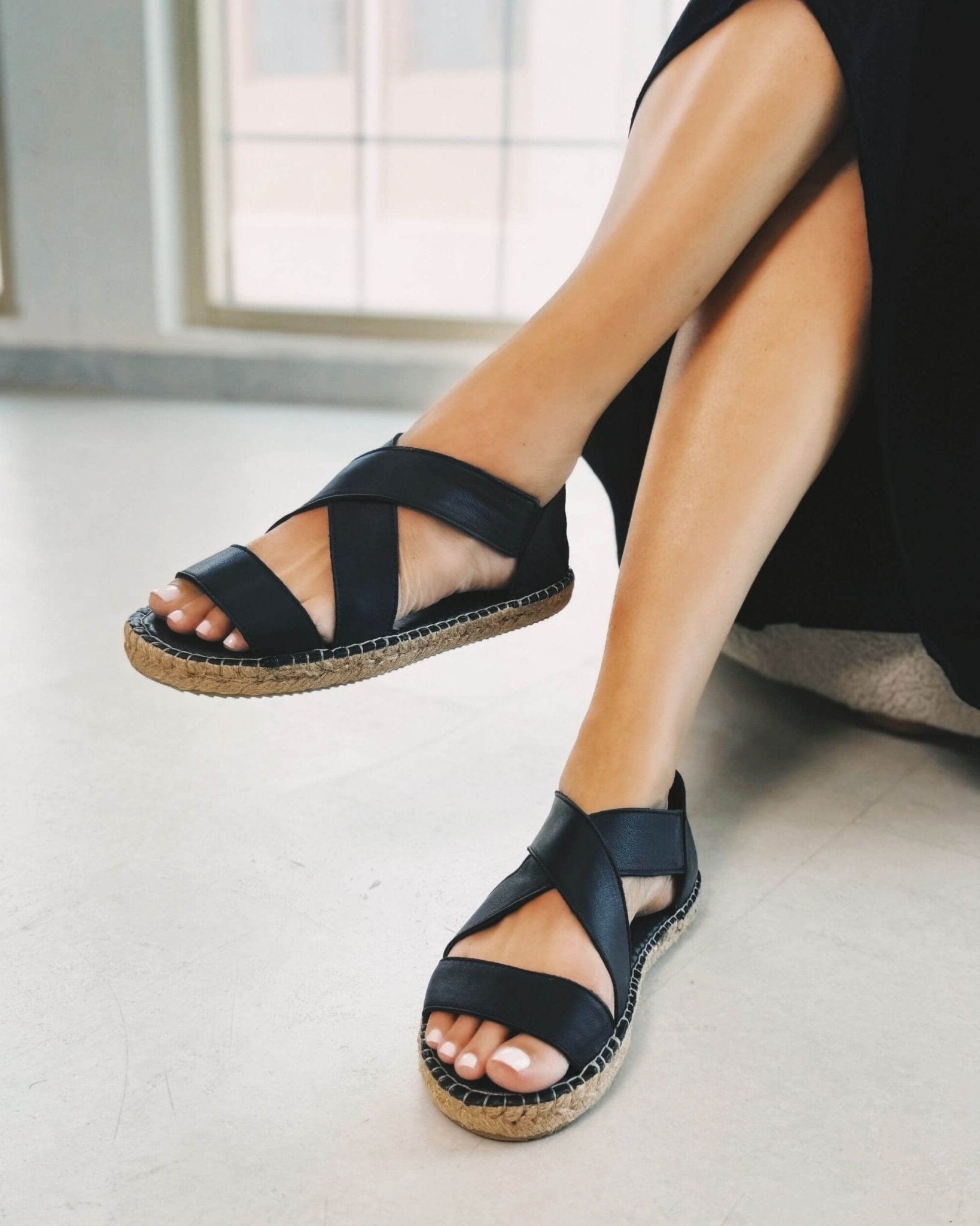 Beach Espadrille in Charcoal - Shoeq