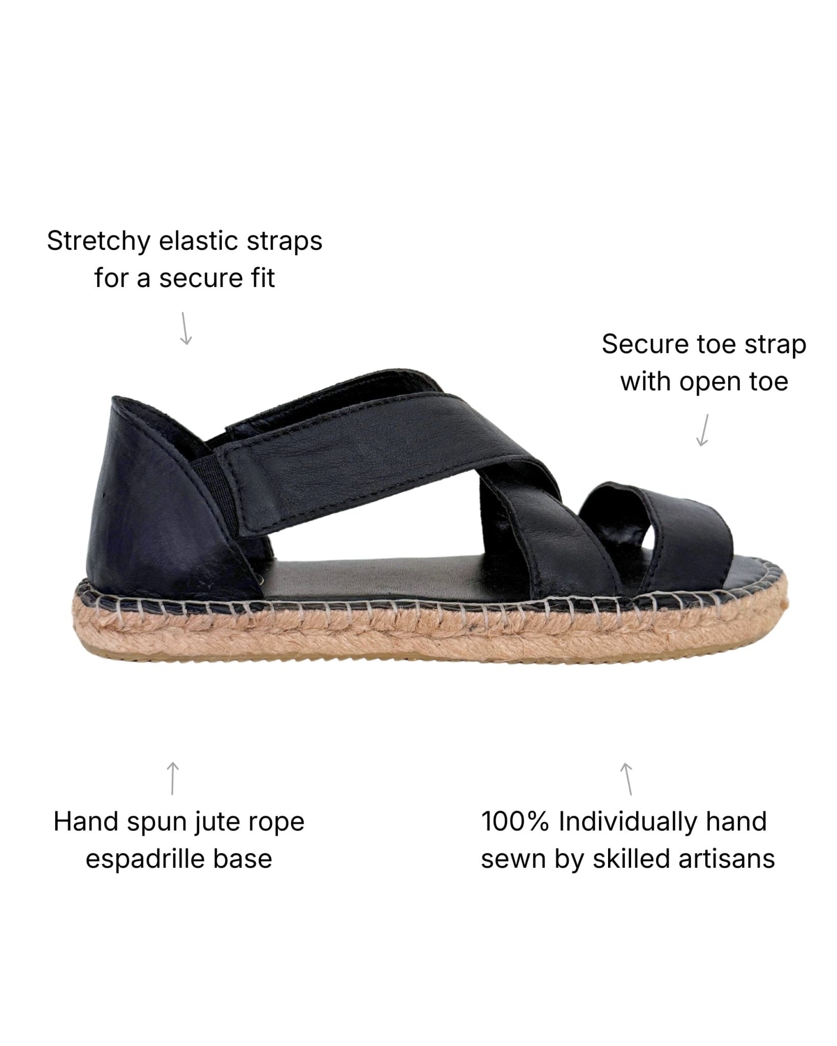 Beach Espadrille in Charcoal - Shoeq