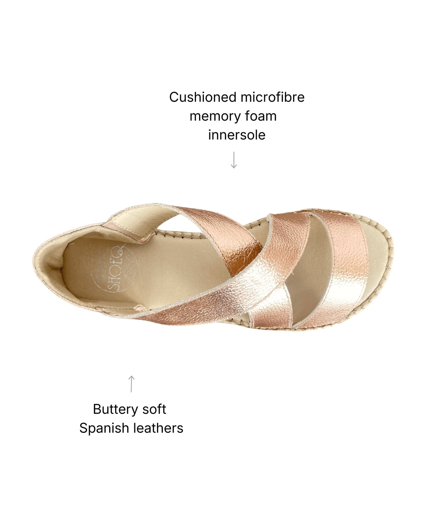Beach Espadrille in Rose Gold - Shoeq