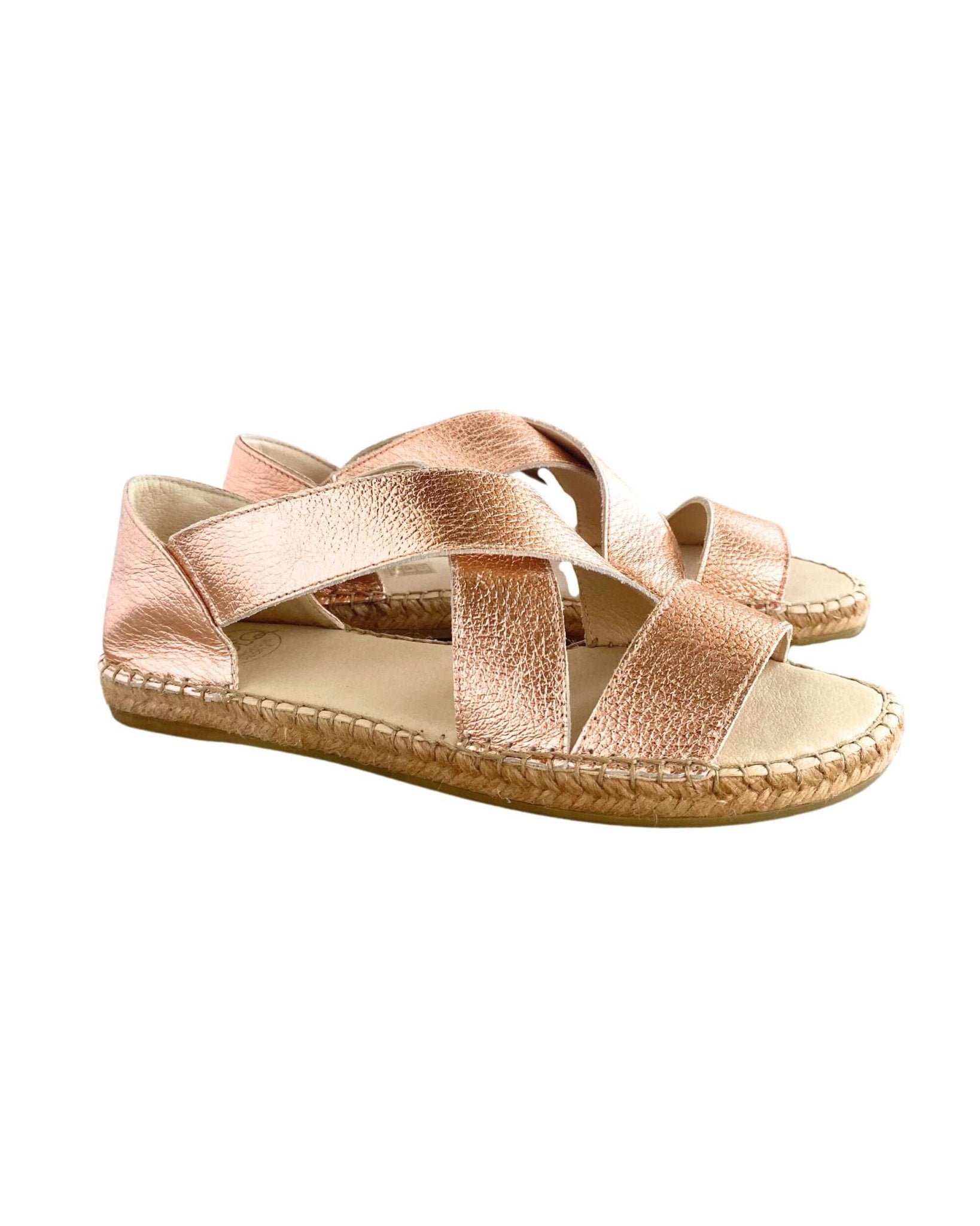 Beach Espadrille in Rose Gold - Shoeq