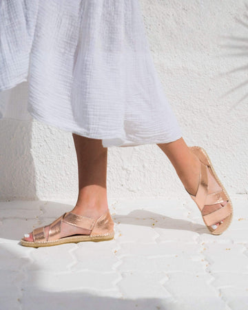 Beach Espadrille in Rose Gold - Shoeq