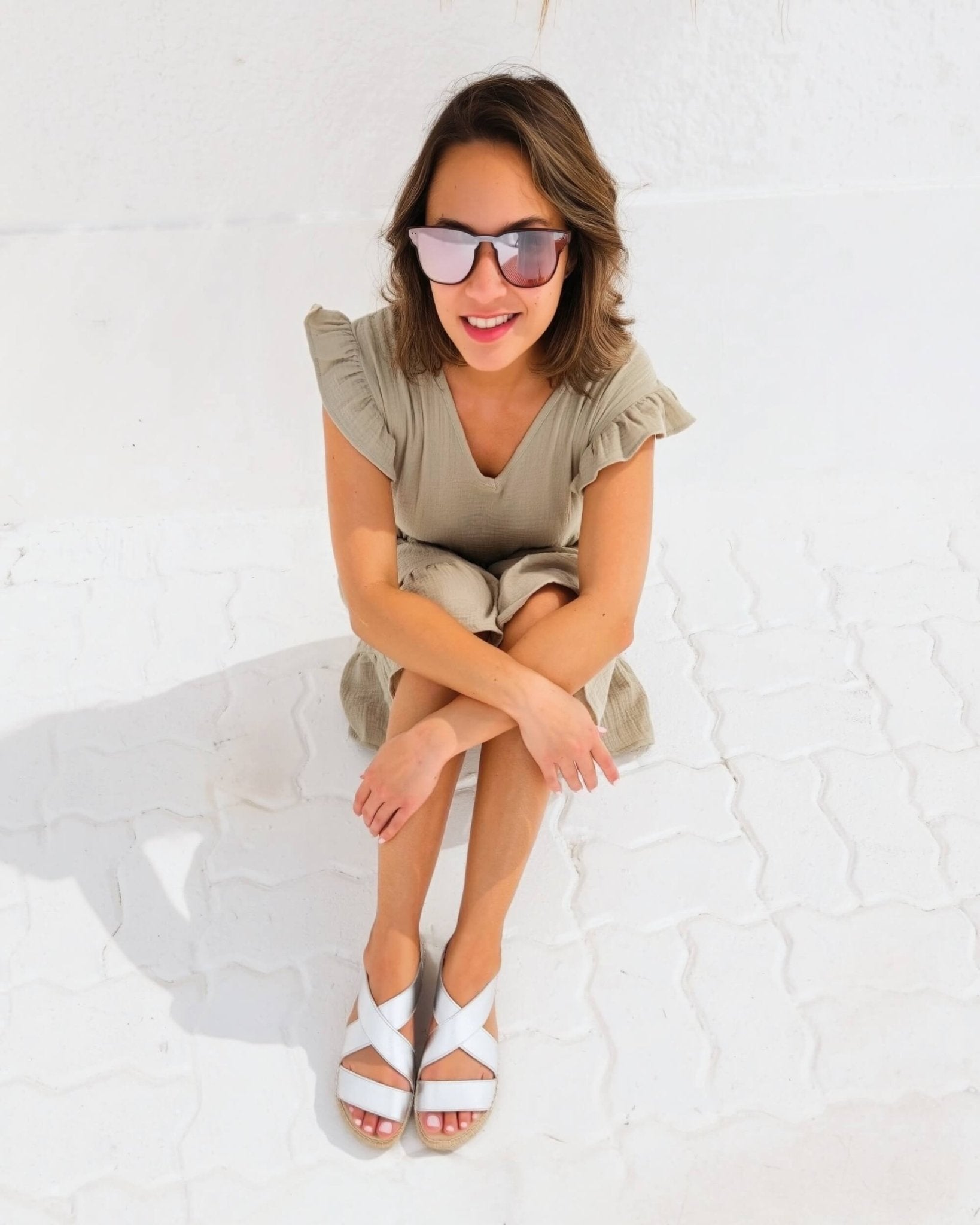 Silver flat leather sandals — espadrilles with enclosed heel and cushioned memory foam innersole | Beach Espadrille by Shoeq