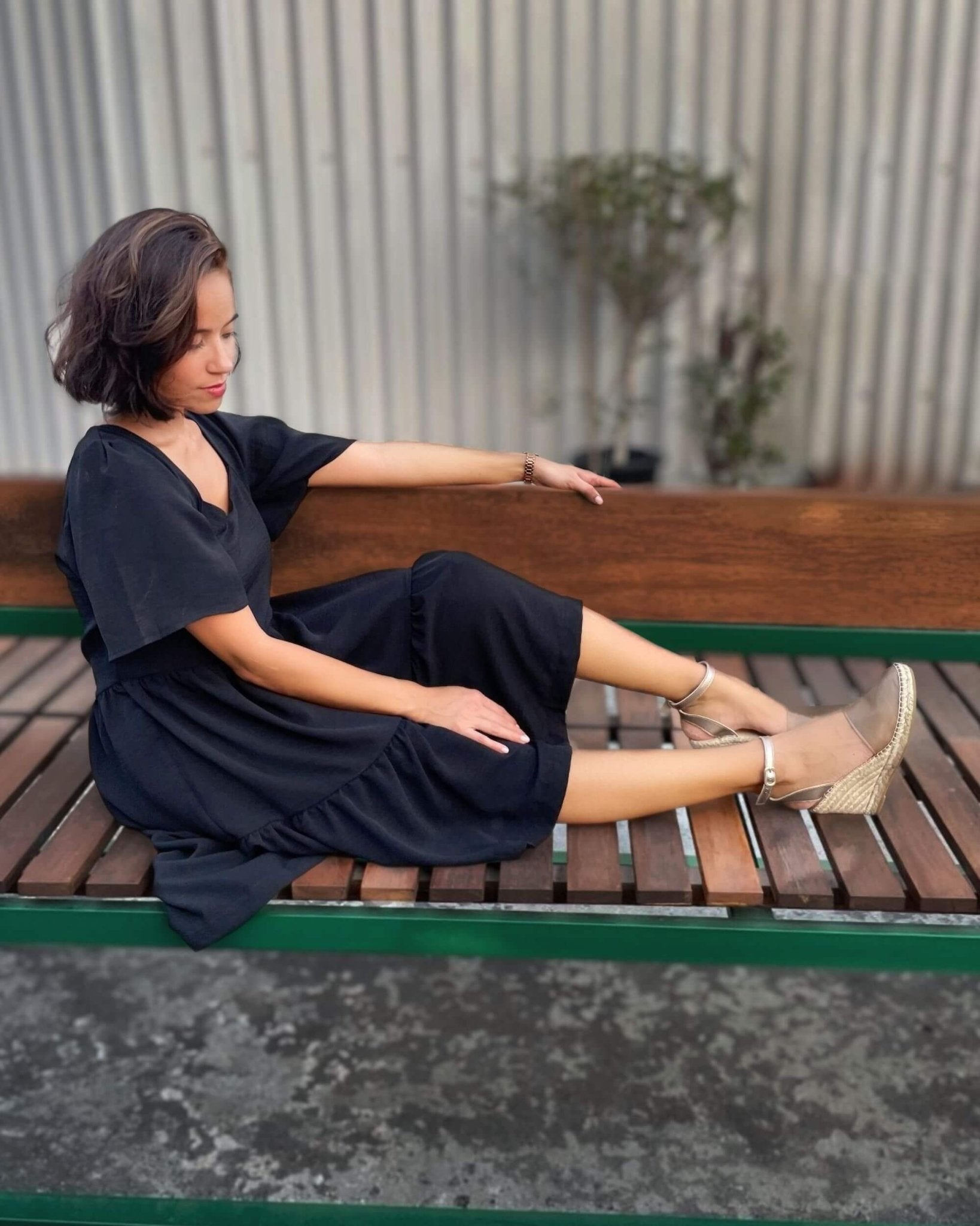 Handmade Spanish espadrille wedges bronze mocha ankle strap
