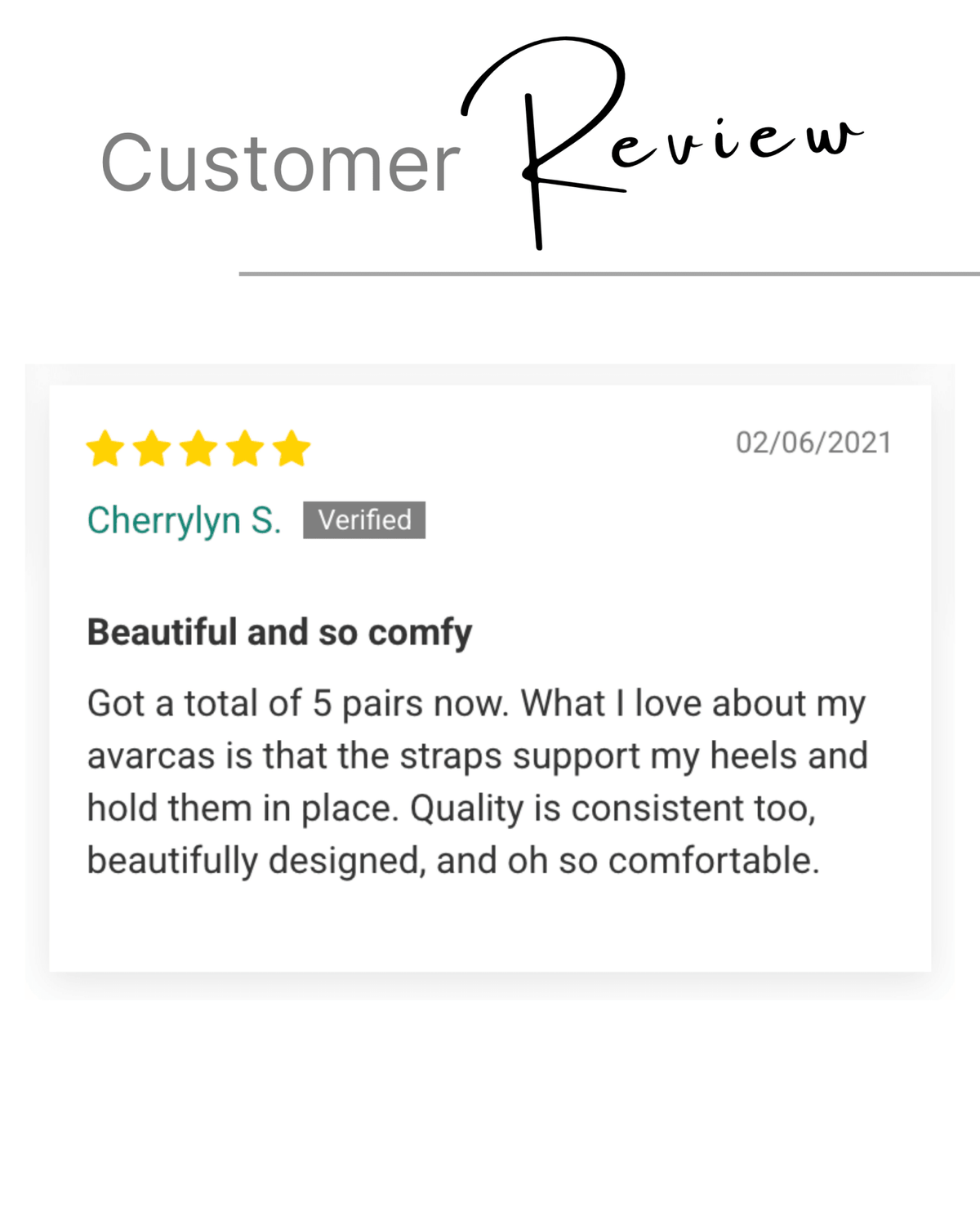 Customer review — Navy glitter Classic Avarca, five stars from a verified Shoeq customer (2) | Classic Avarca by Shoeq