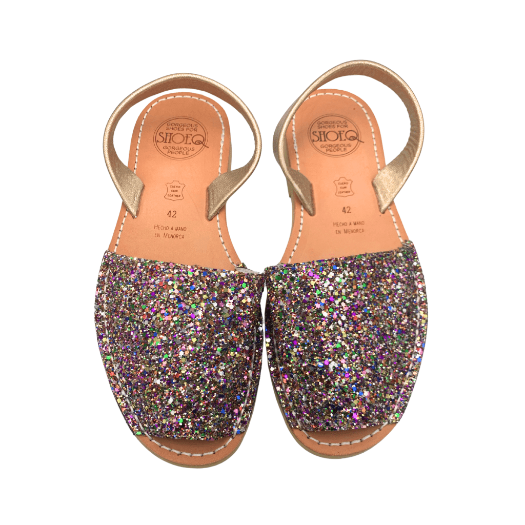 Classic Avarca in Rainbow Gold Glitter - Outlet - Shoeq