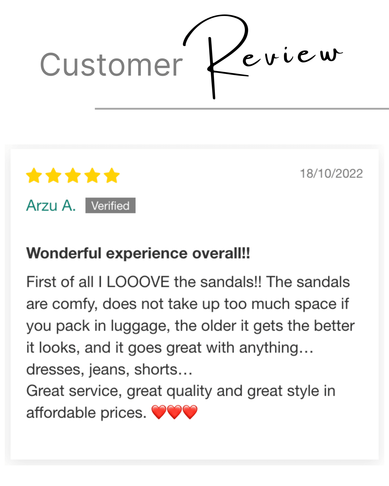 Classic Avarcas in Champagne Shoeq Customer Review