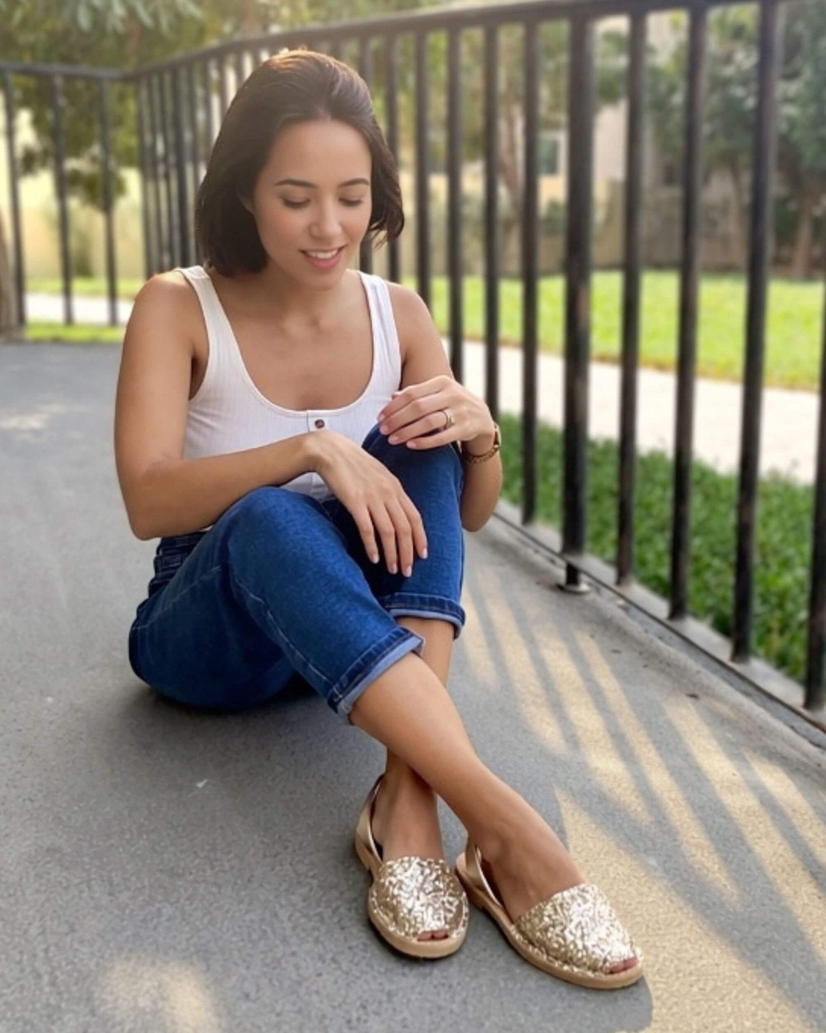 Classic Avarcas in Champagne Glitter - Shoeq