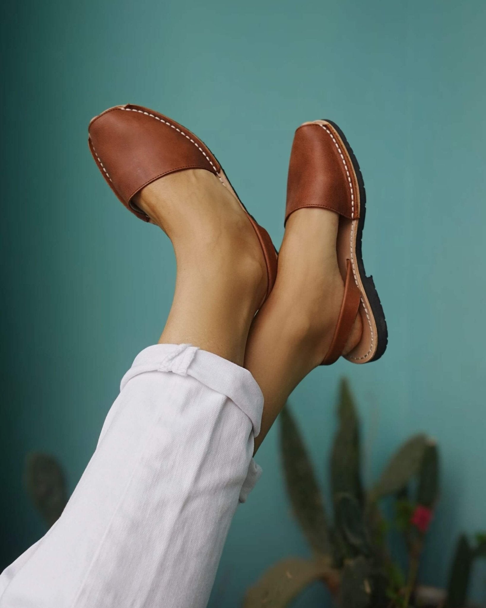 Classic Avarca premium leather uppers deep brown colour UAE
