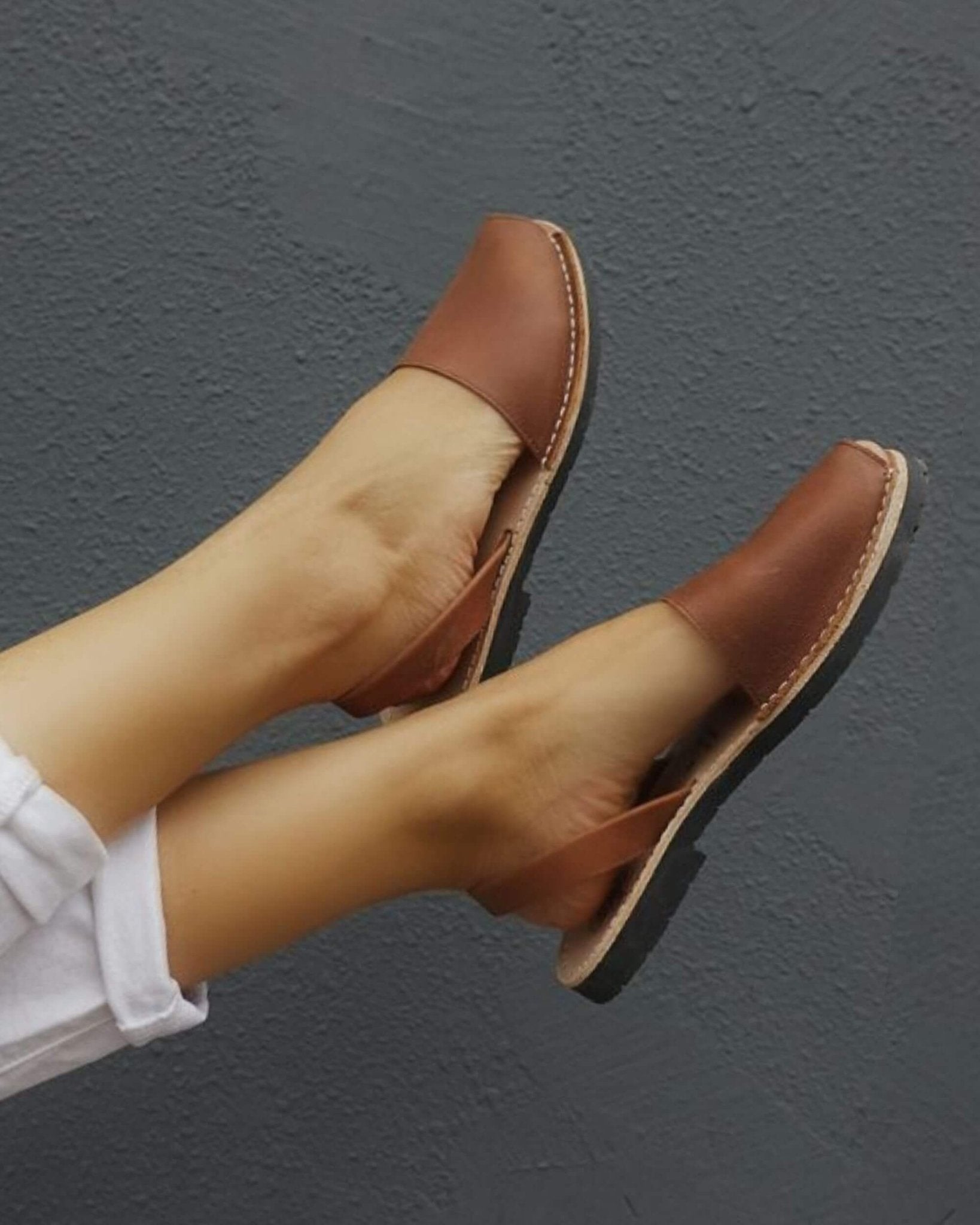 Classic Avarca in Chocolate front view handcrafted brown Spanish sandals Dubai
