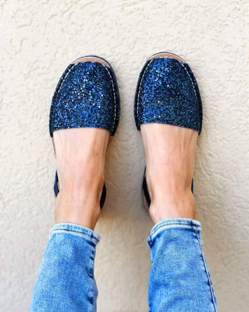 Classic Avarcas in Navy Glitter - Shoeq