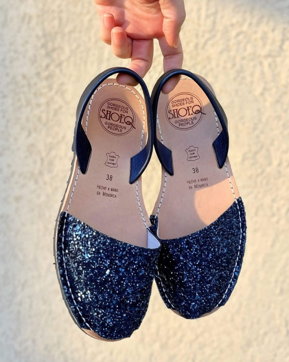 Classic Avarcas in Navy Glitter - Shoeq
