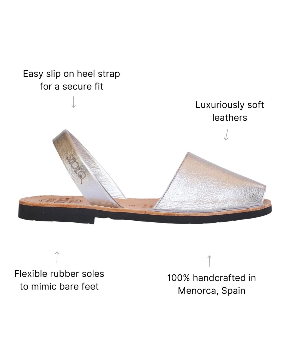 Classic Avarcas in Silver - Shoeq