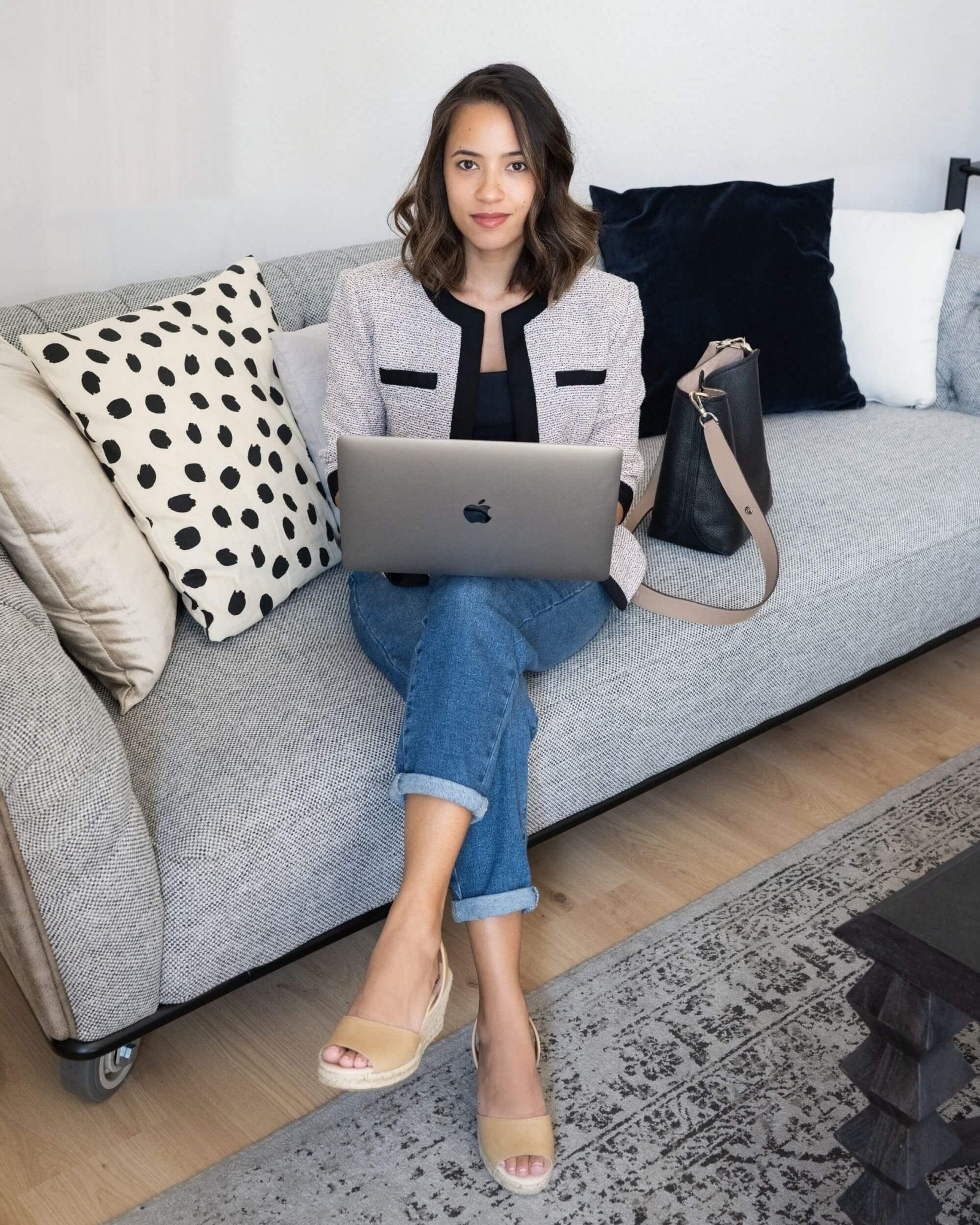 Handmade Spanish espadrille wedges caramel brown peep toe
