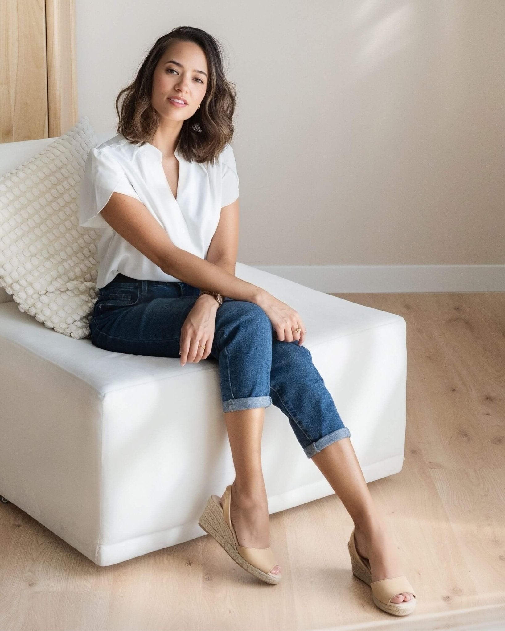 Warm neutral caramel espadrille wedges handcrafted Menorca
