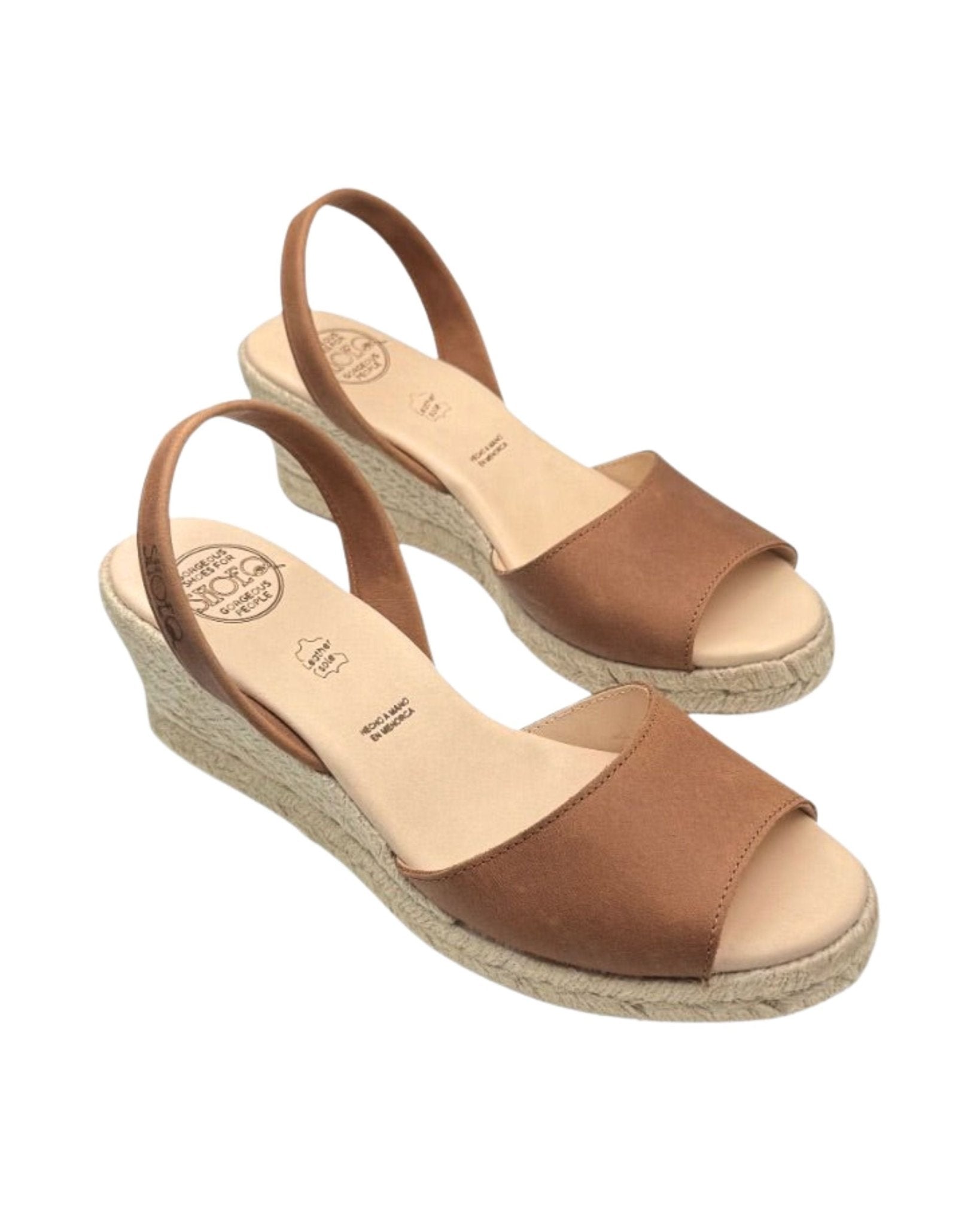 Chocolate brown espadrille wedges side view timeless styling
