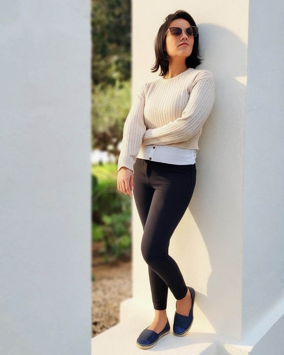 Classic Espadrille Navy Glitter sparkly flat espadrilles
