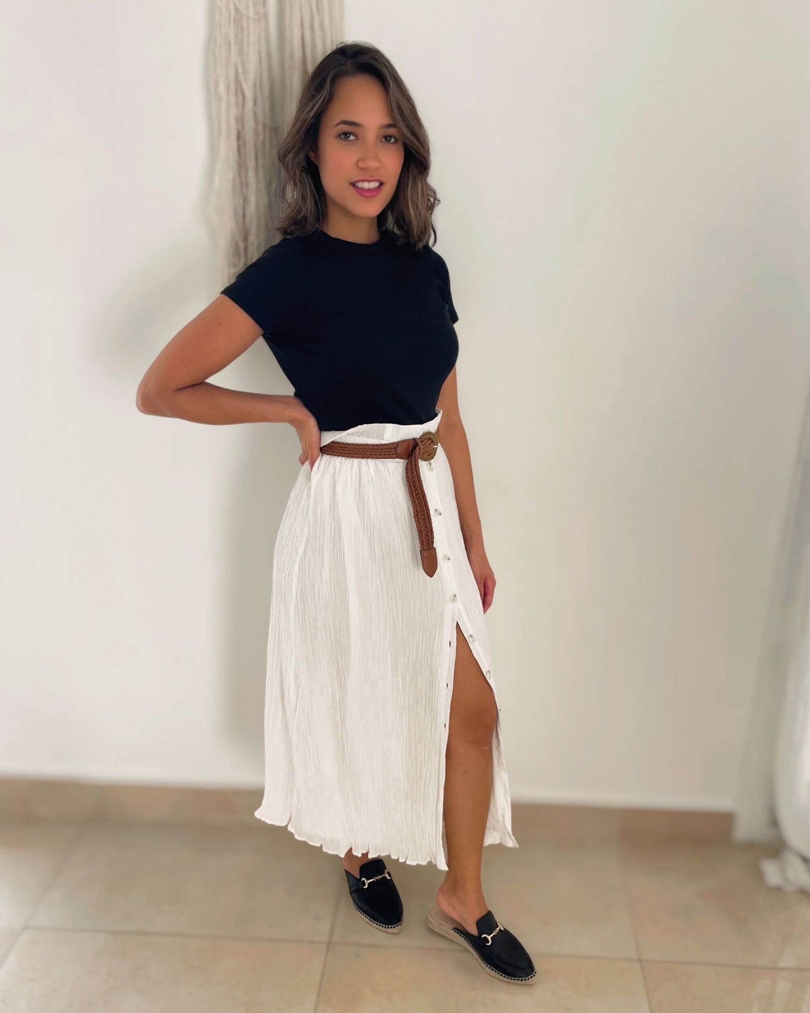 Handmade black espadrille mules office to evening Dubai
