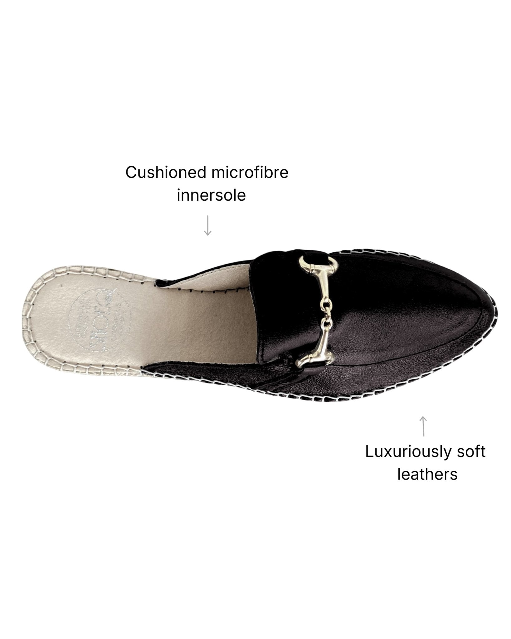 Closed-toe black espadrille mules work appropriate
