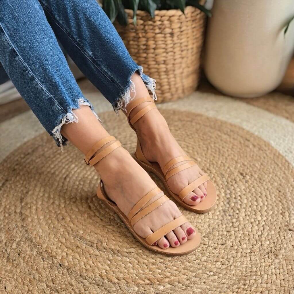 Gia Sandal in Caramel - Shoeq
