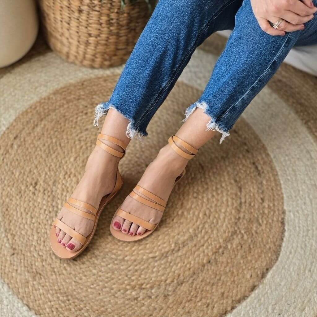 Gia Sandal in Caramel - Shoeq