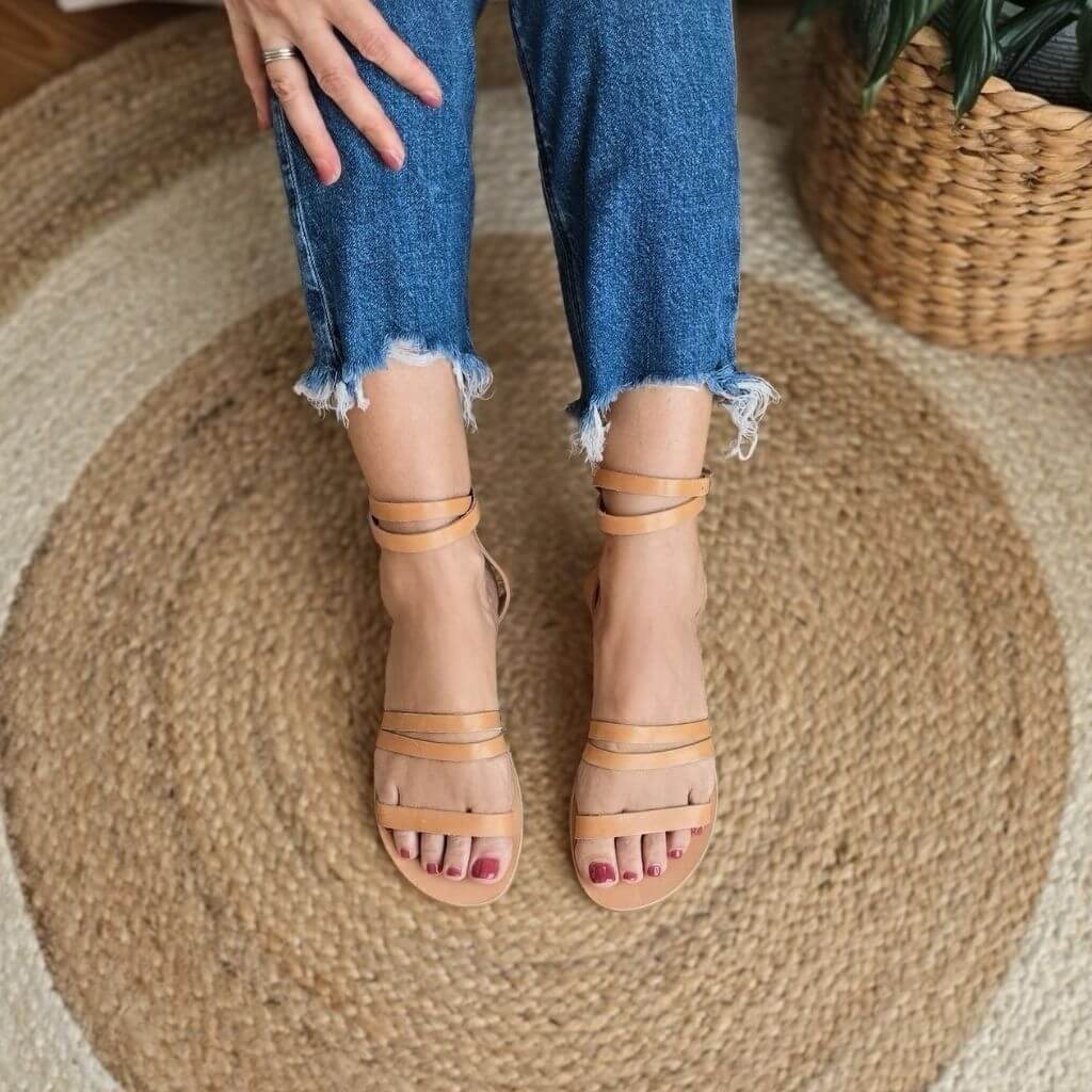 Gia Sandal in Caramel - Shoeq
